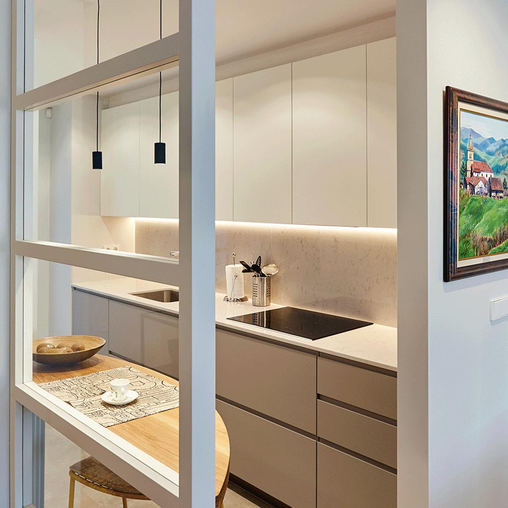 Anvil LED Pendant Light in kitchen.