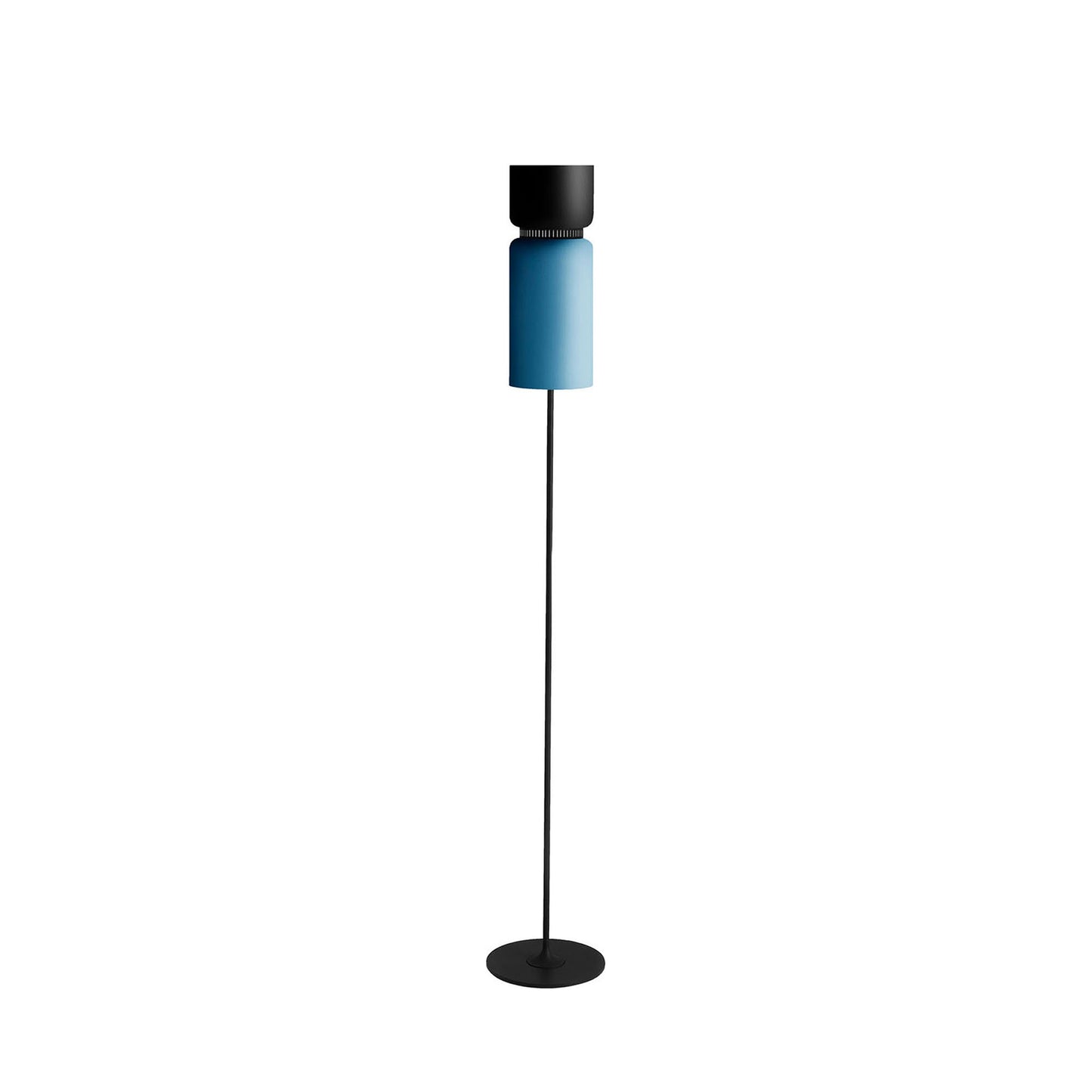 Aspen F17 Floor Lamp in Black/Aqua.