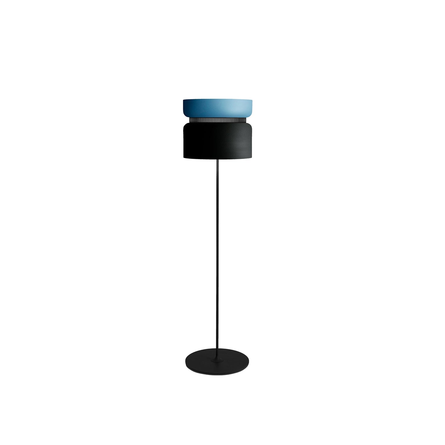Aspen F40 Floor Lamp in Aqua/Black.