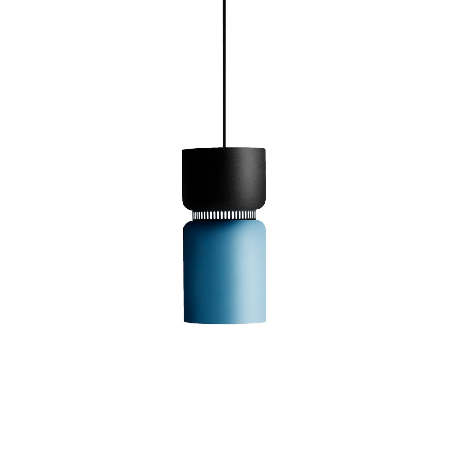 Aspen S17A Pendant Light in Black/Aqua.