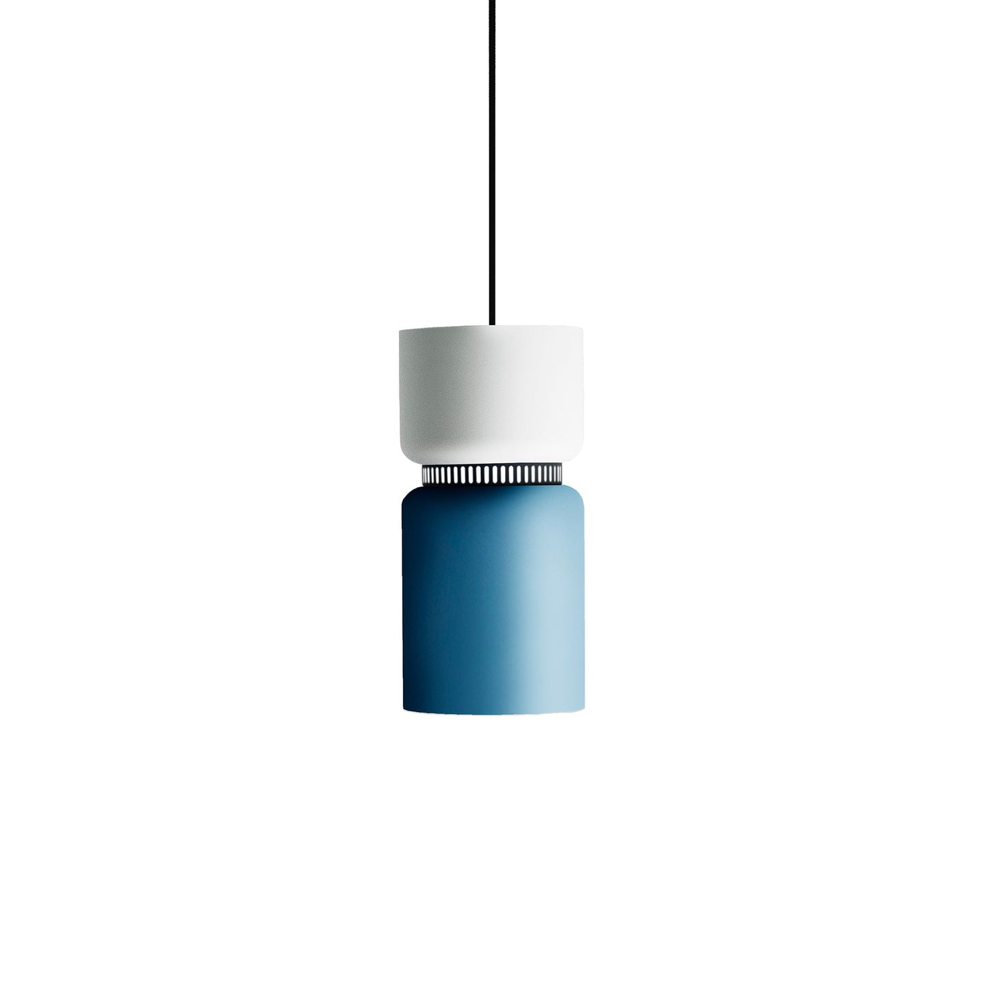 Aspen S17A Pendant Light in Snow/Aqua.