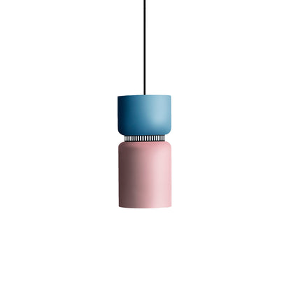 Aspen S17A Pendant Light in Aqua/Rose.