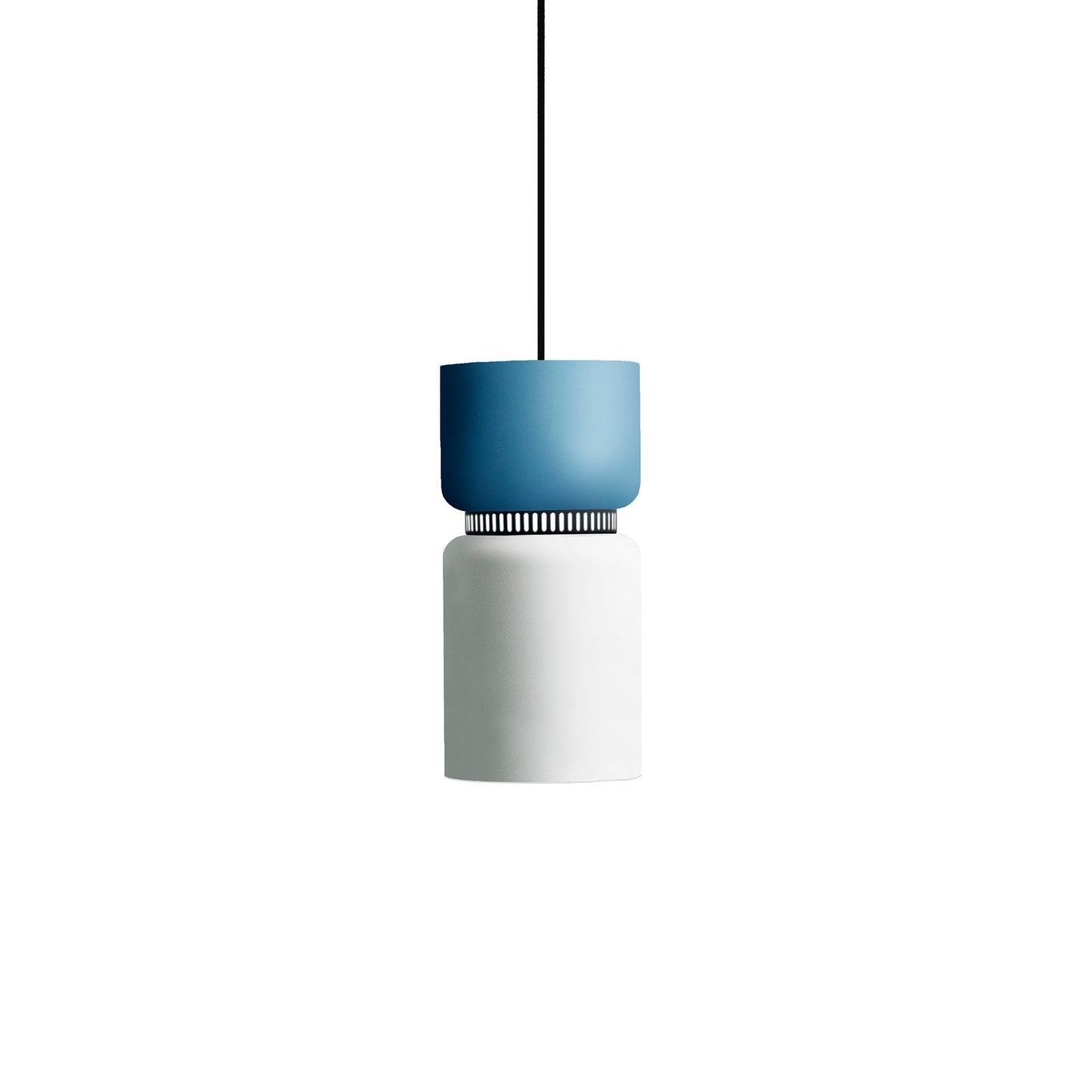 Aspen S17A Pendant Light in Aqua/Snow.