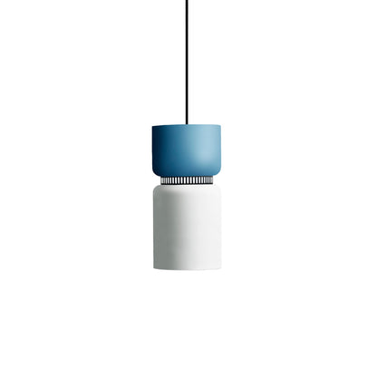 Aspen S17A Pendant Light in Aqua/Snow.