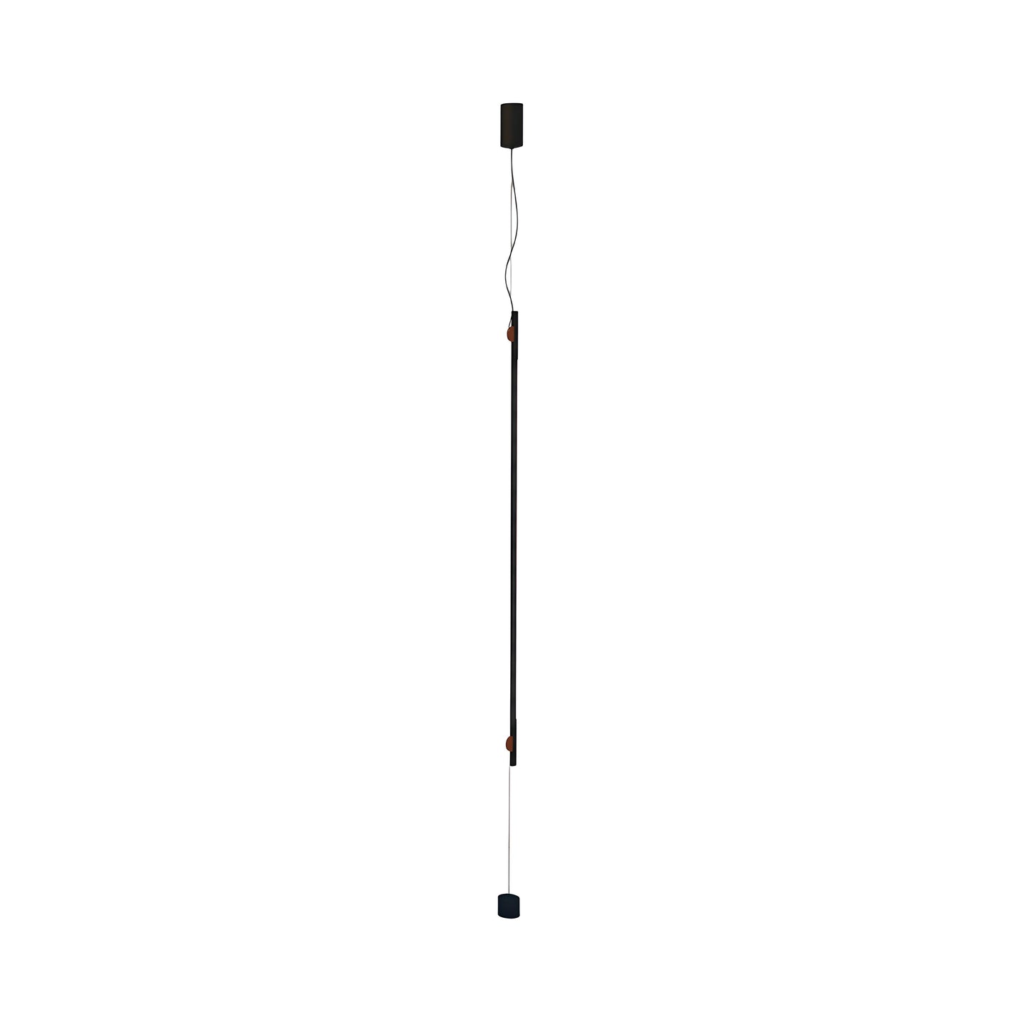 Bimu LED Pendant Light in Black/Orange.