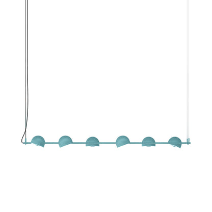 Bowee S6 LED Pendant Light in Clear Turquoise.