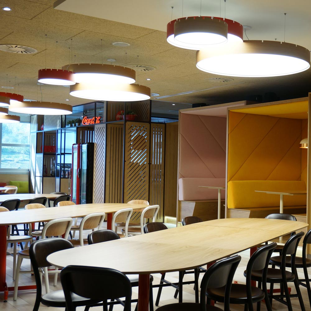 Castle S LED Pendant Light in restaurant.