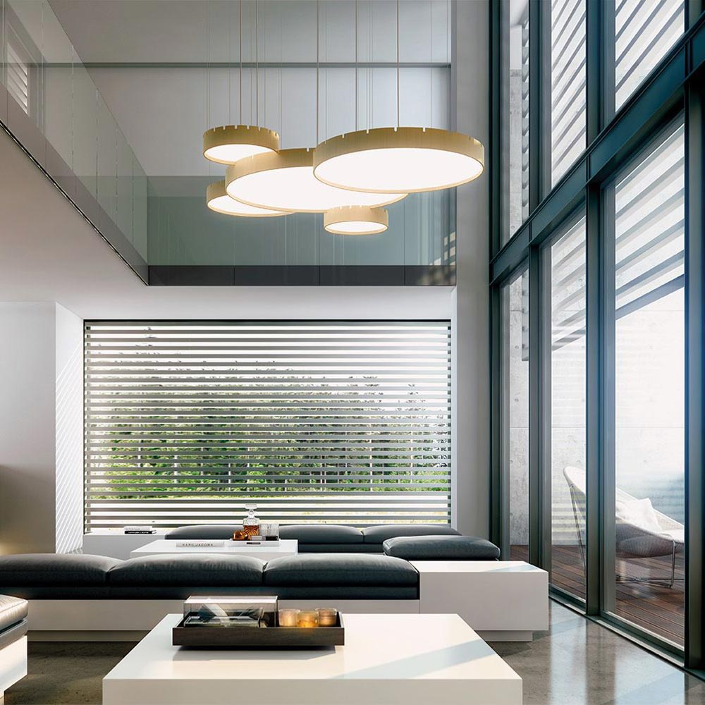 Castle S LED Pendant Light in living room.