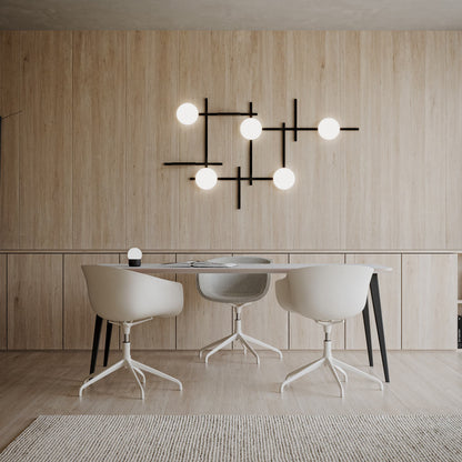 Crosshatch LED Ceiling / Wall Light in living room.
