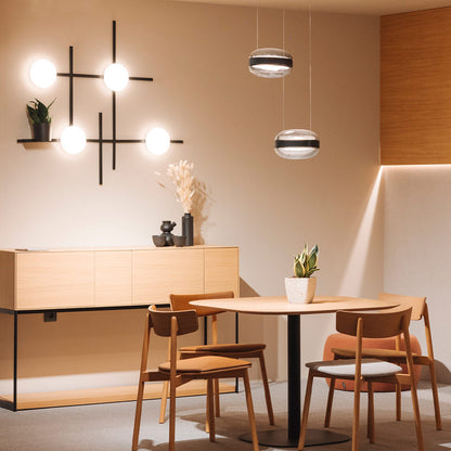 Crosshatch LED Ceiling / Wall Light in living room.