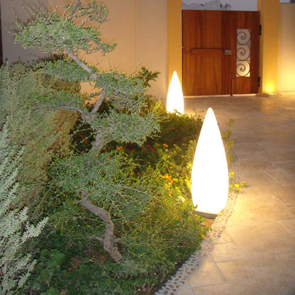 Kanpaza Outdoor LED Floor Lamp in Outside Area.