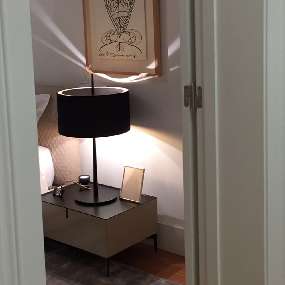 Lola T Table Lamp in bedroom.