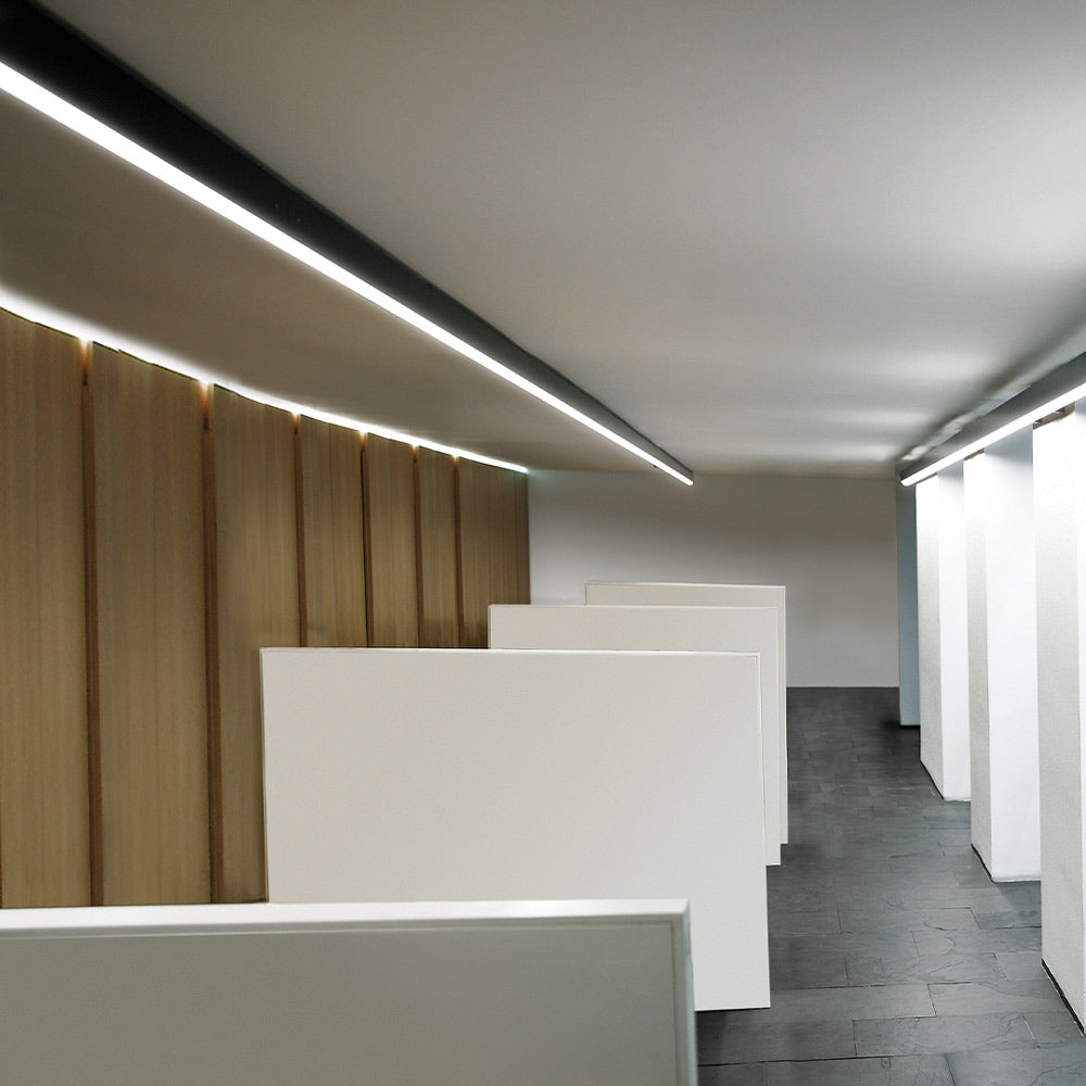 Marc Arm LED Wall Light in hallway.