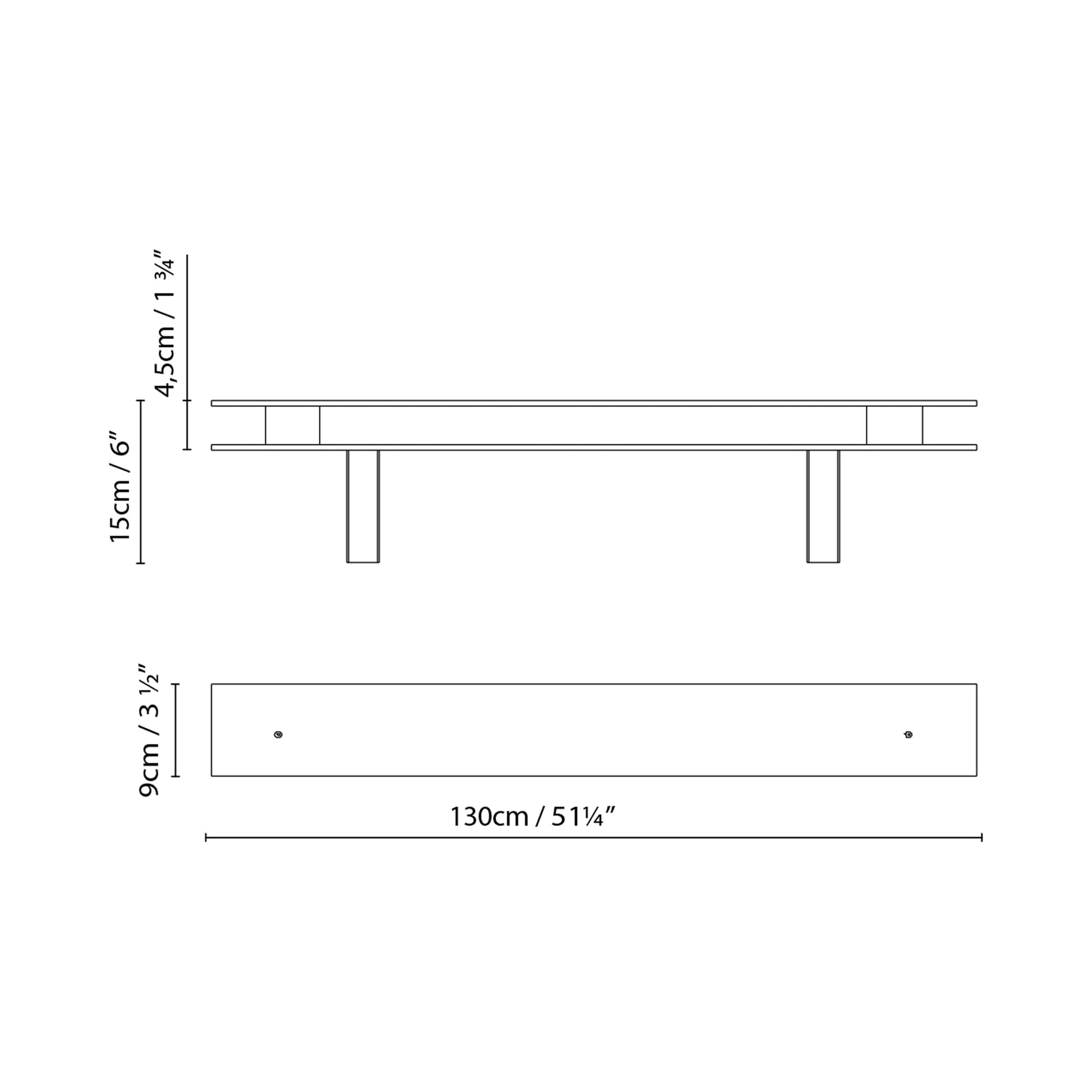 Marc Arm LED Wall Light - line drawing.