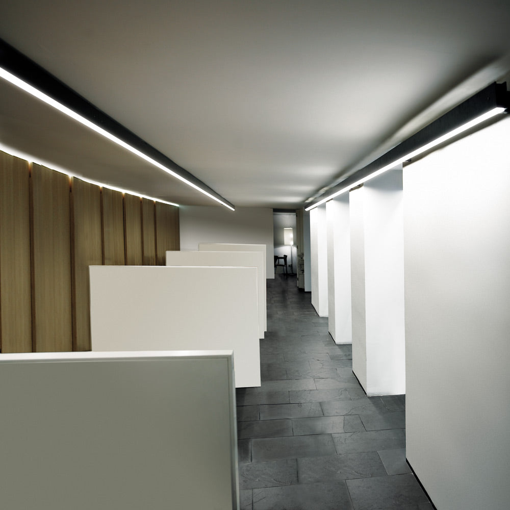 Marc C LED Semi Flush Mount Ceiling Light in office.