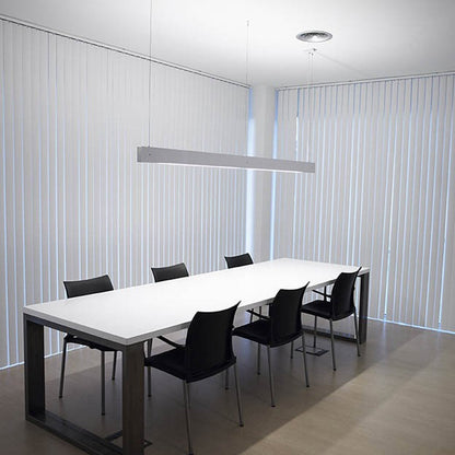Marc S LED Linear Pendant Light in office.