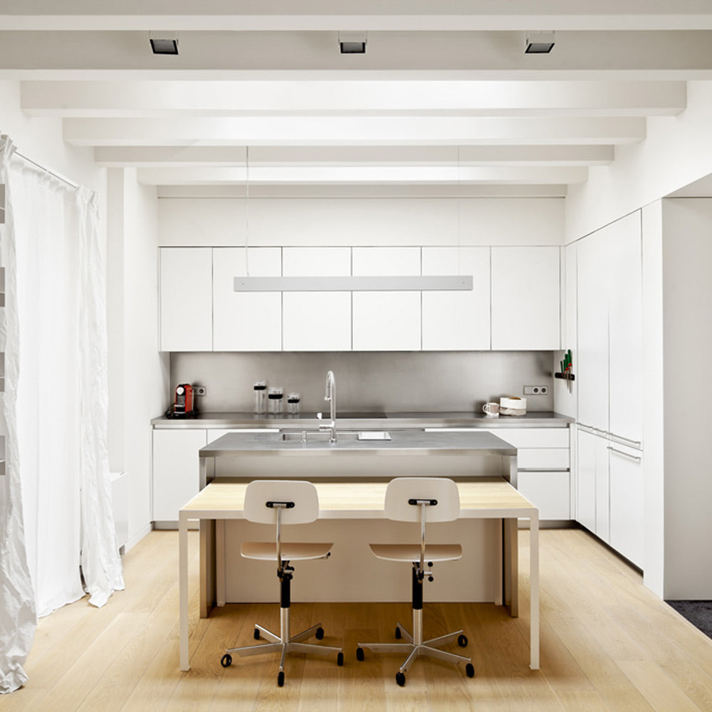 Marc S LED Linear Pendant Light in kitchen.