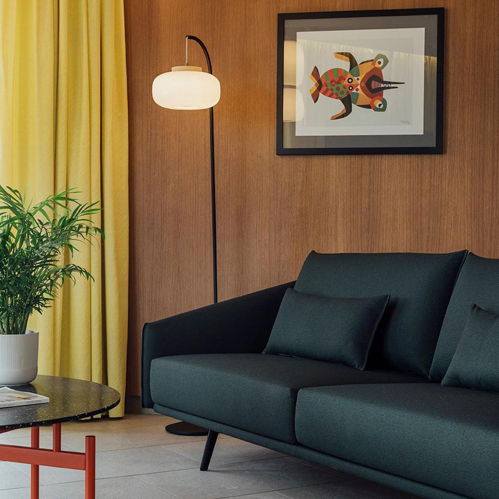 Misko F Floor Lamp in living room.