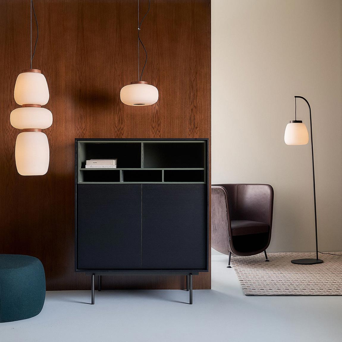 Misko F Floor Lamp in living room.