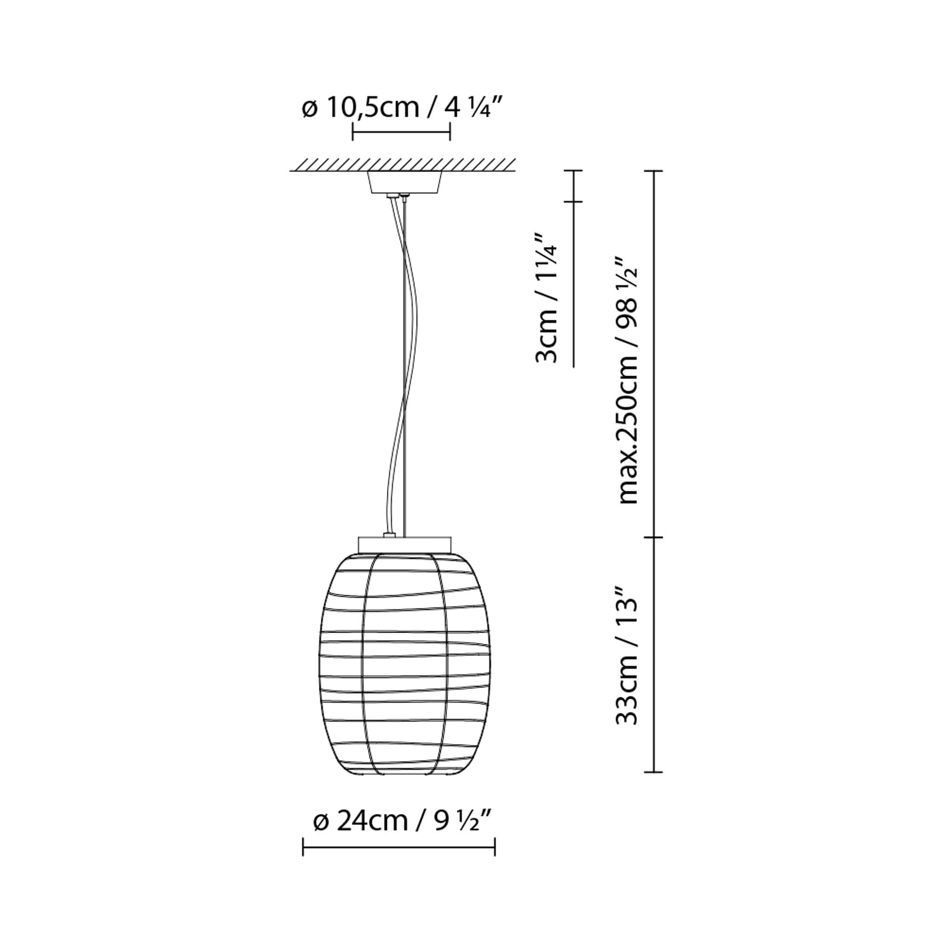 Misko Pendant Light - line drawing.