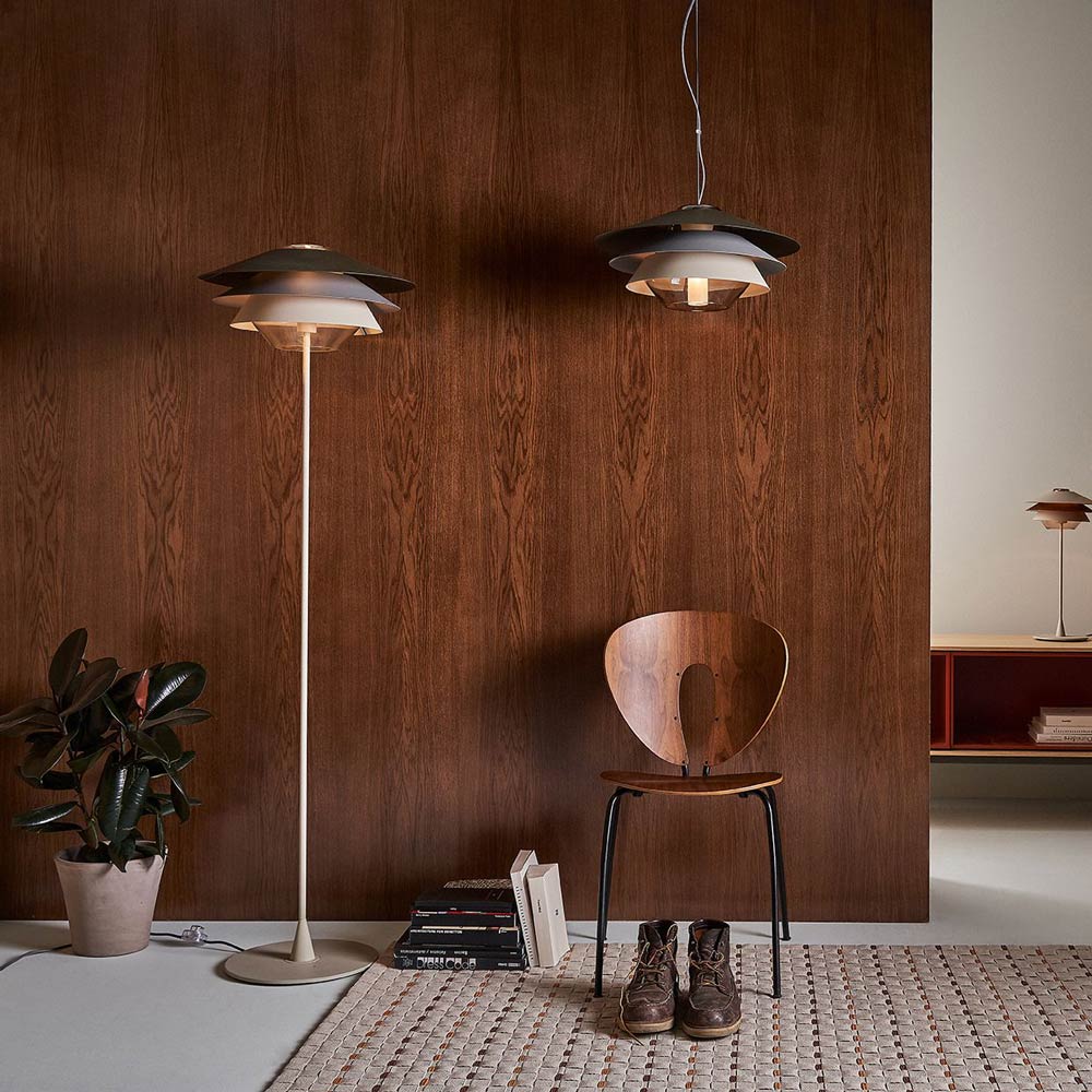 Overlay F Floor Lamp in living room.