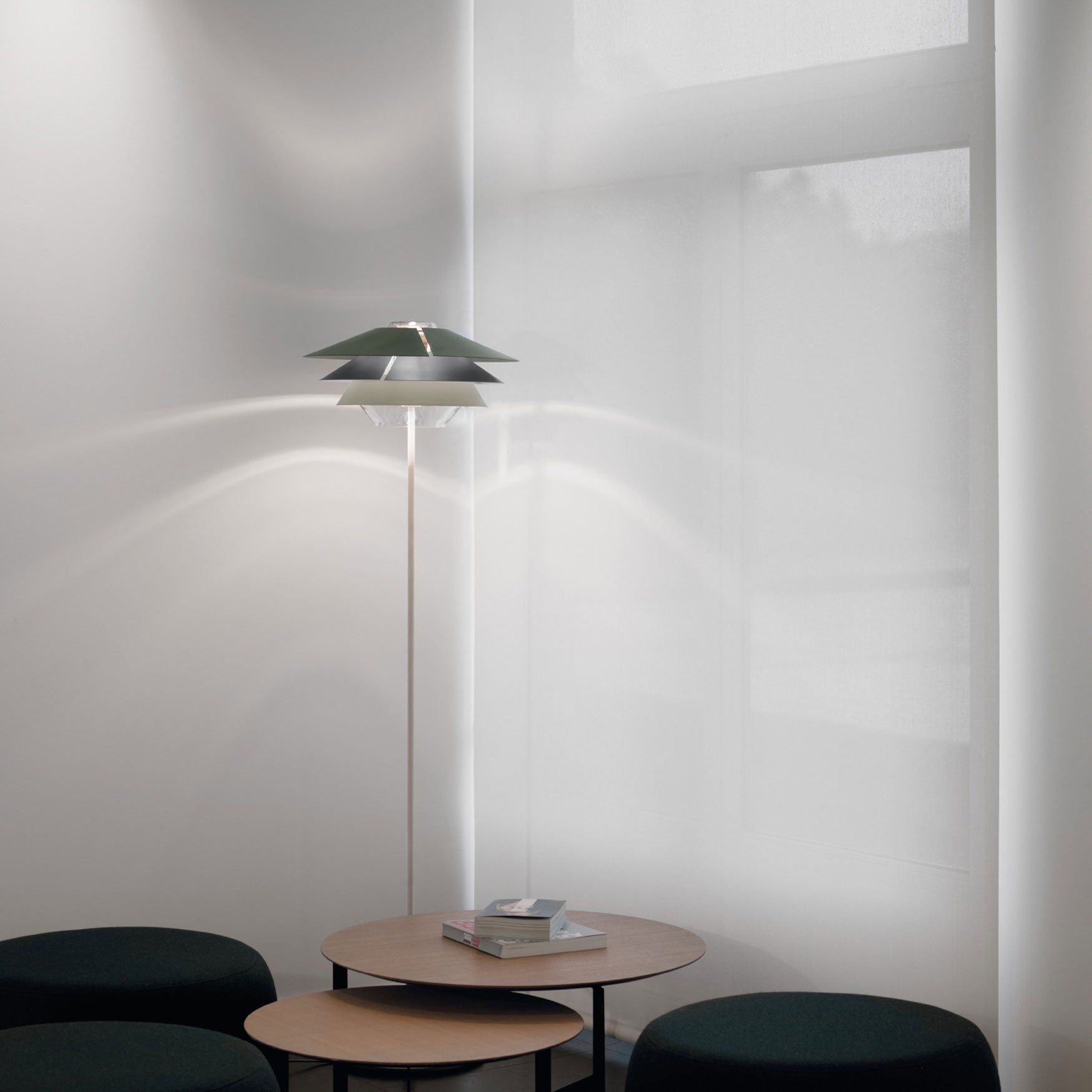 Overlay F Floor Lamp in living room.