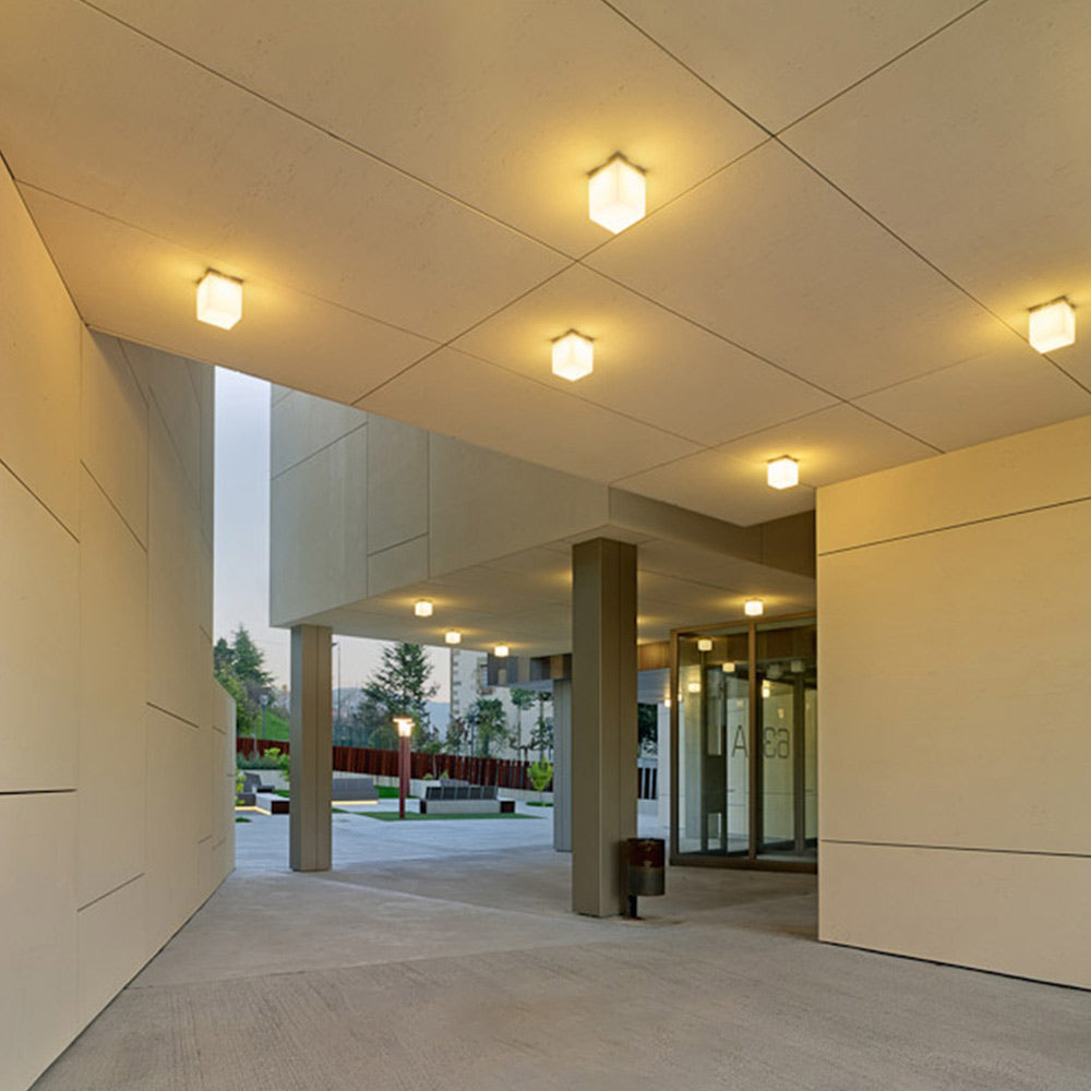 Q. Bo LED Ceiling / Wall Light in hallway.