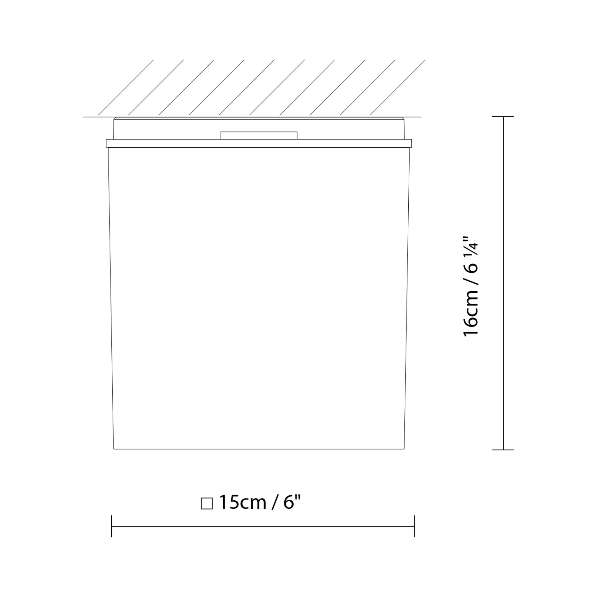 Q. Bo LED Ceiling / Wall Light - line drawing.