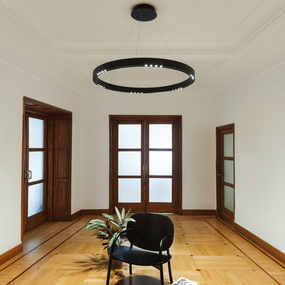 R2 S LED Pendant Light in living room.