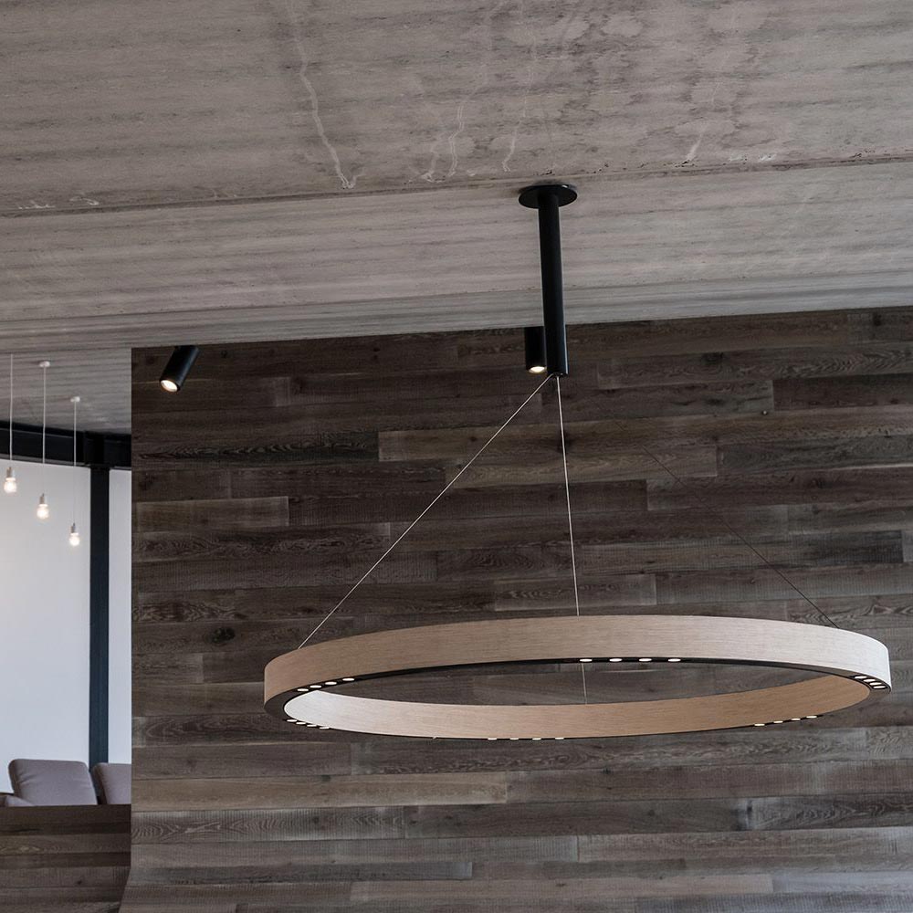 R2 S LED Pendant Light in living room.