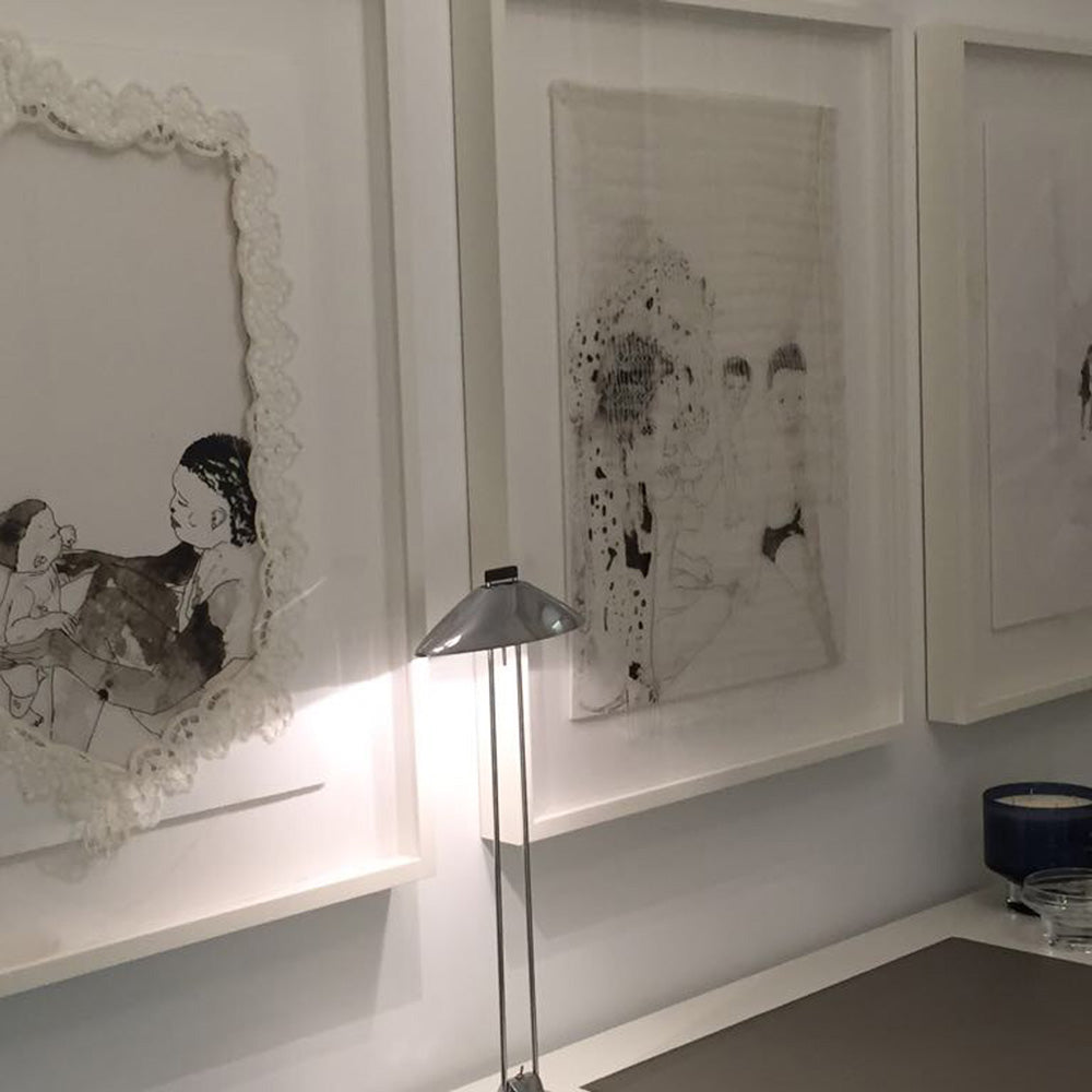 Regina T Table Lamp in living room.