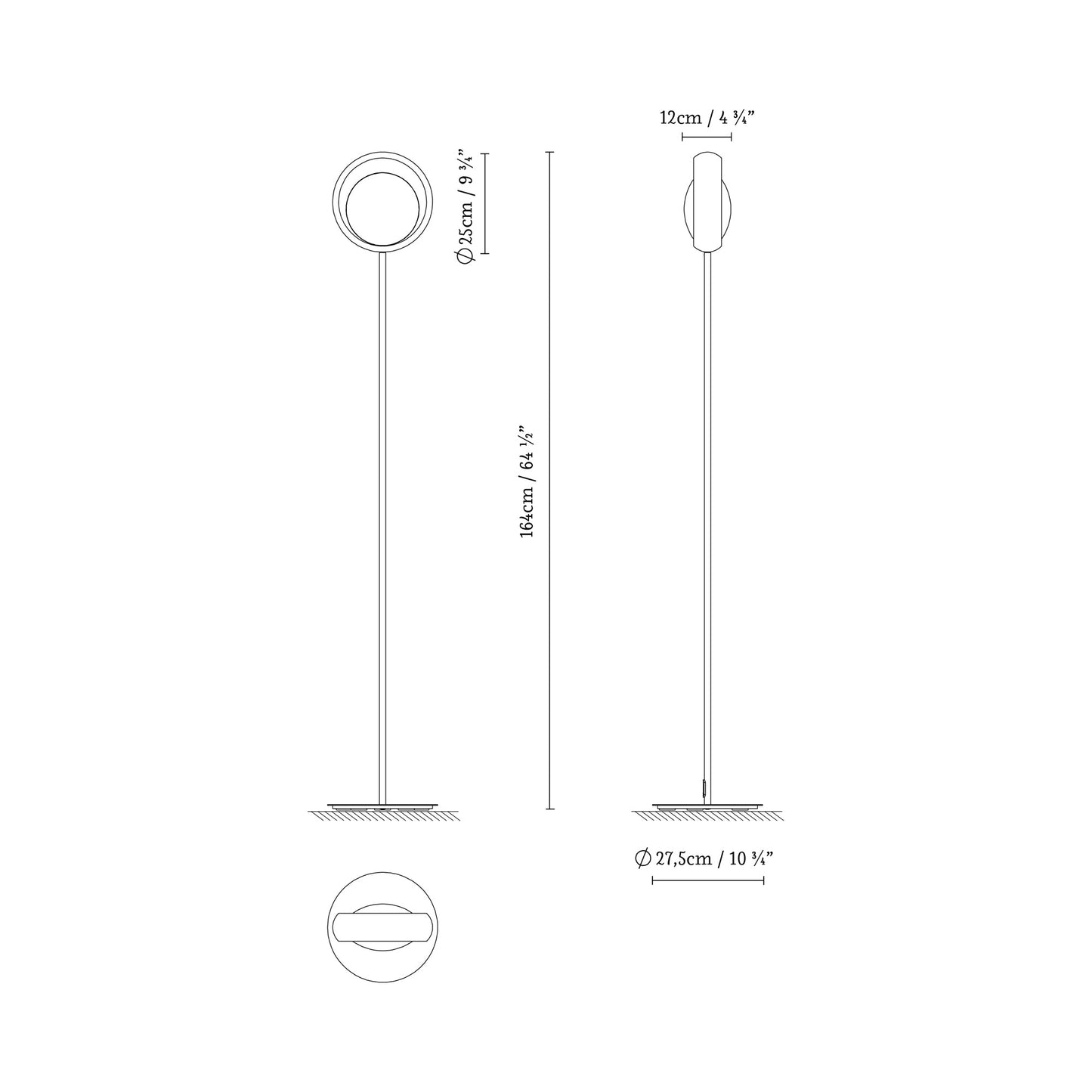 Ring Floor Lamp - line drawing.