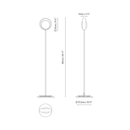Ring Floor Lamp - line drawing.