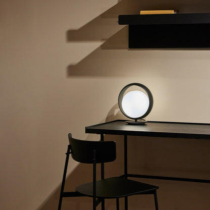 Ring Table Lamp in workroom.