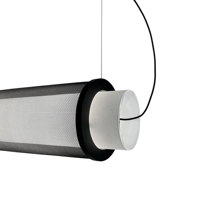 Slim Skin Horizontal LED Pendant Light in Opal Black.