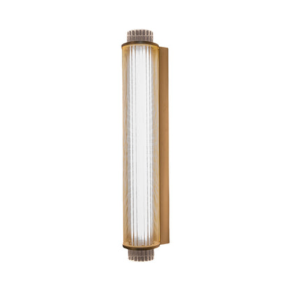Slim Skin LED Wall Light in Groove Brass (27.5-Inch).