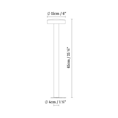 Soft Outdoor LED Bollard - line drawing.