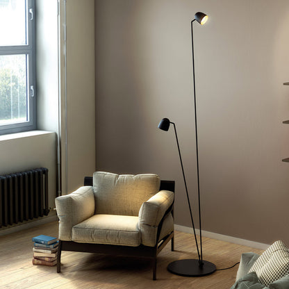 Speers LED Floor Lamp in living room.