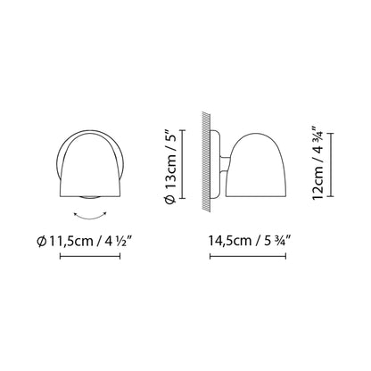 Speers Outdoor LED Wall Light - line drawing.