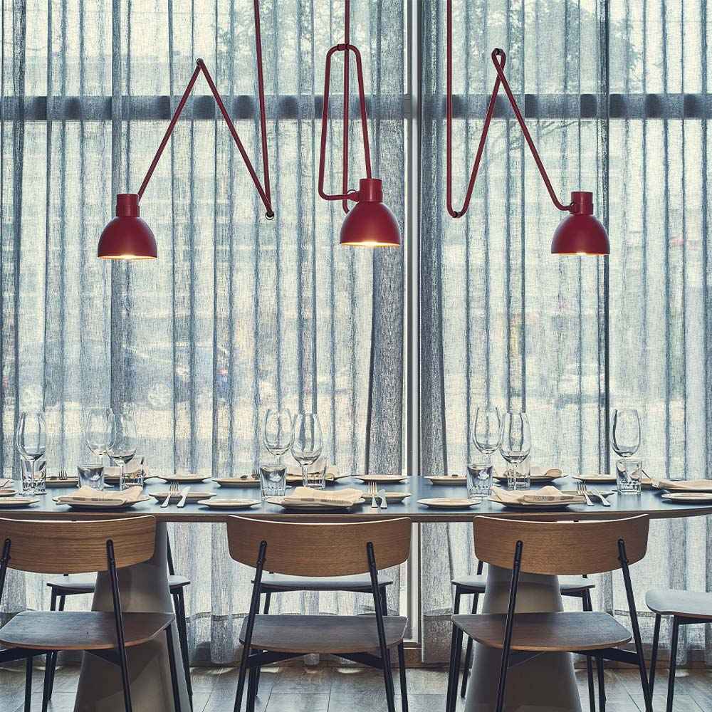 Blux System C Pendant Light in dining room.