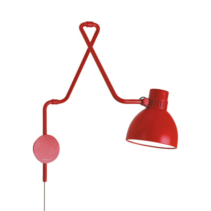 Blux System W40 Plug-In Wall Light in Red.