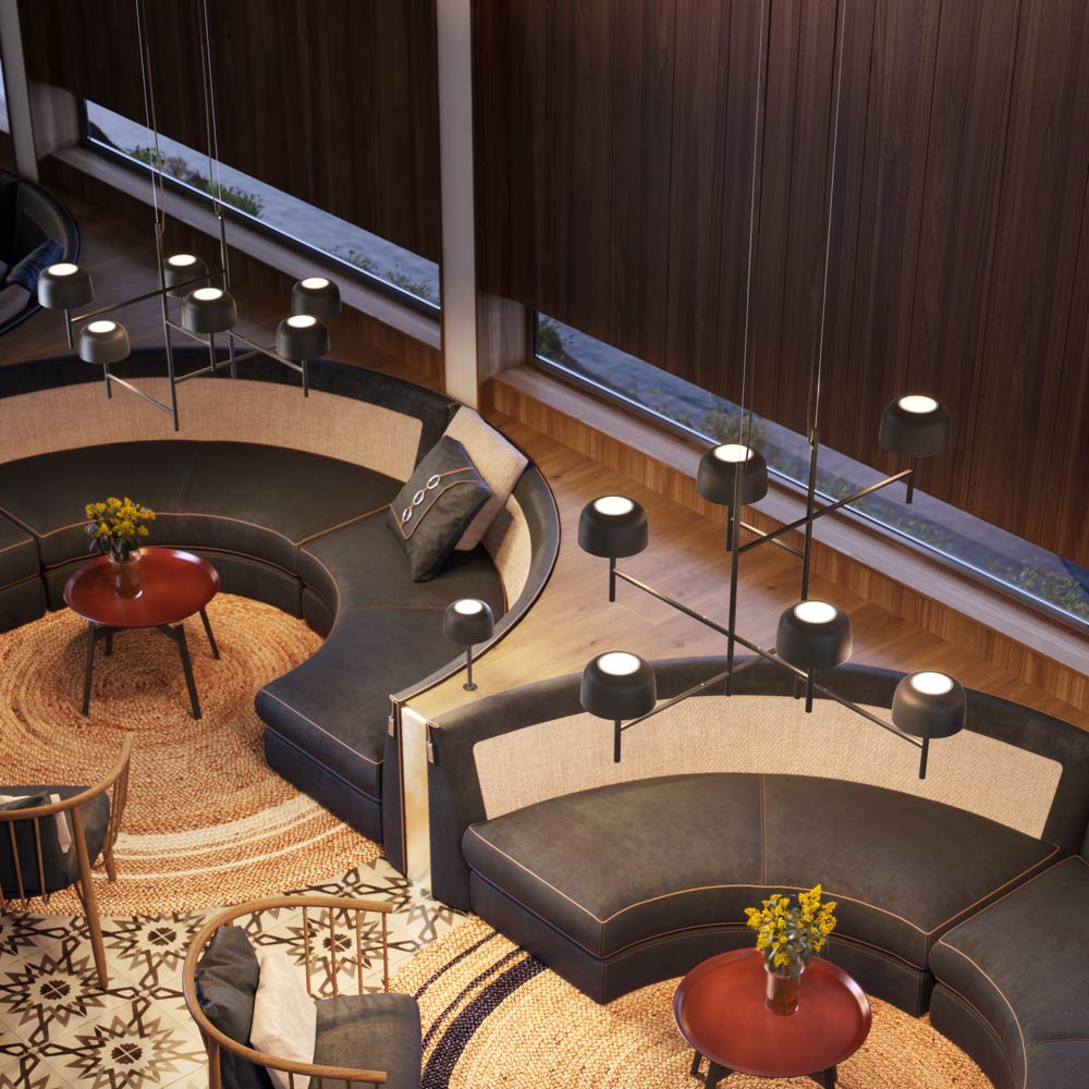 Bol LED Pendant Light in restaurant.