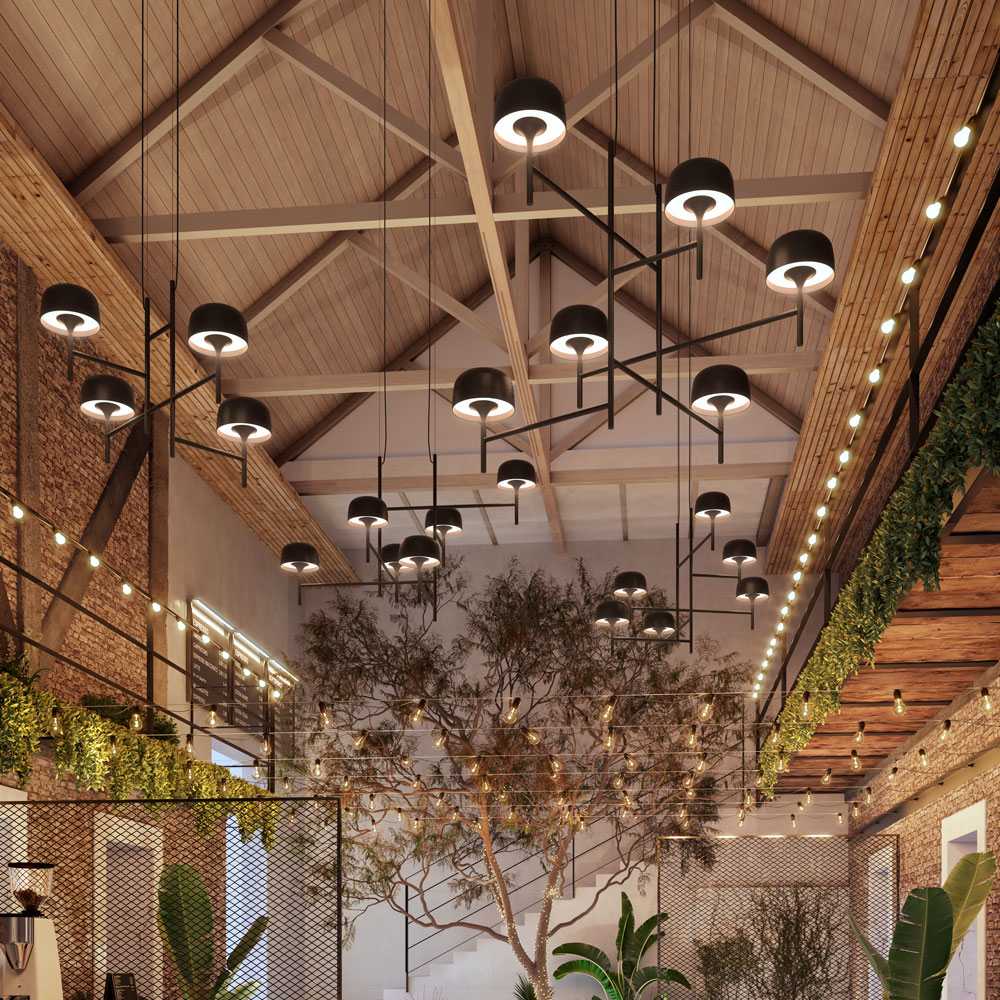 Bol LED Pendant Light in restaurant.