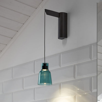 Drip A01 LED Wall Light in Green Glass.