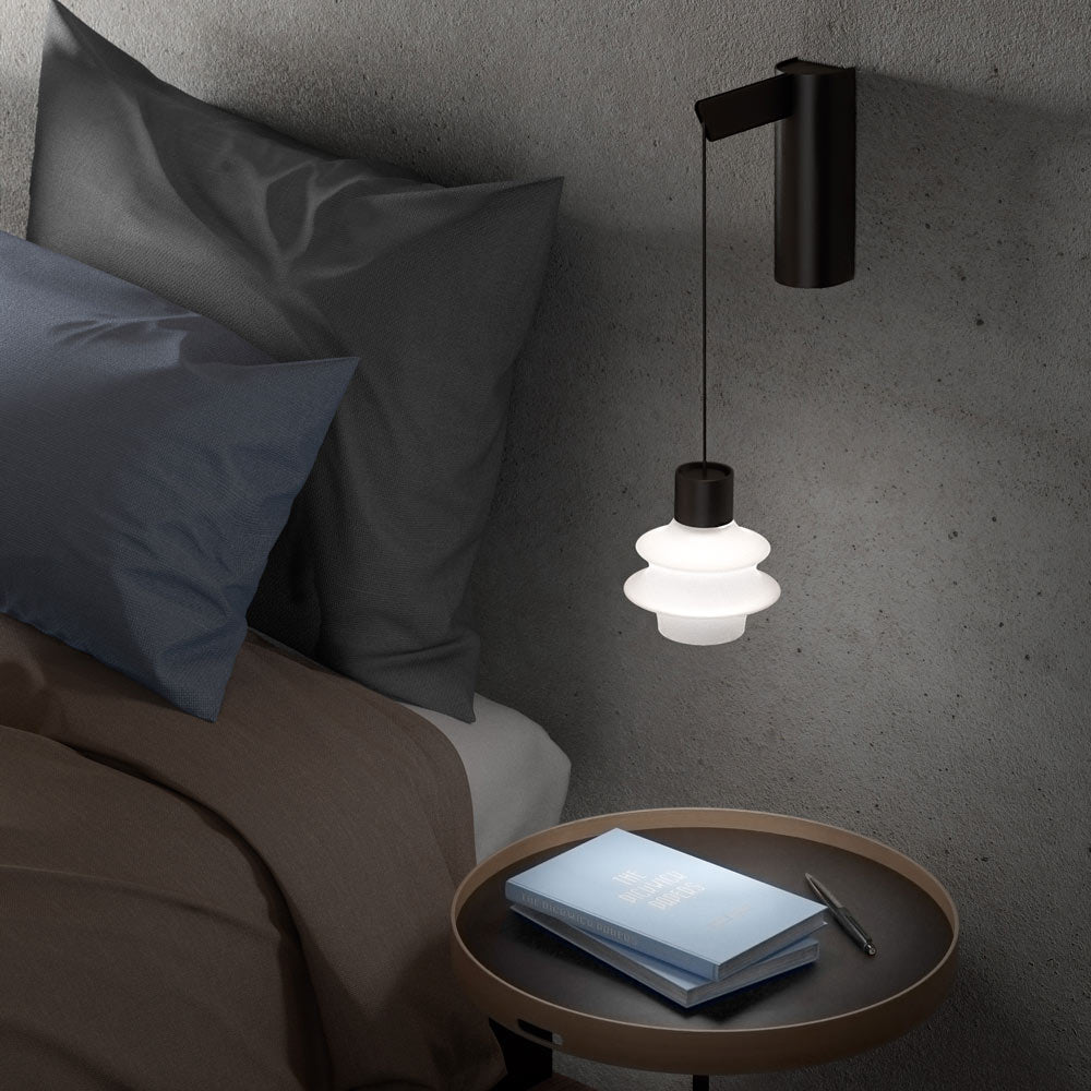 Drop A01 LED Wall Light in bedroom.