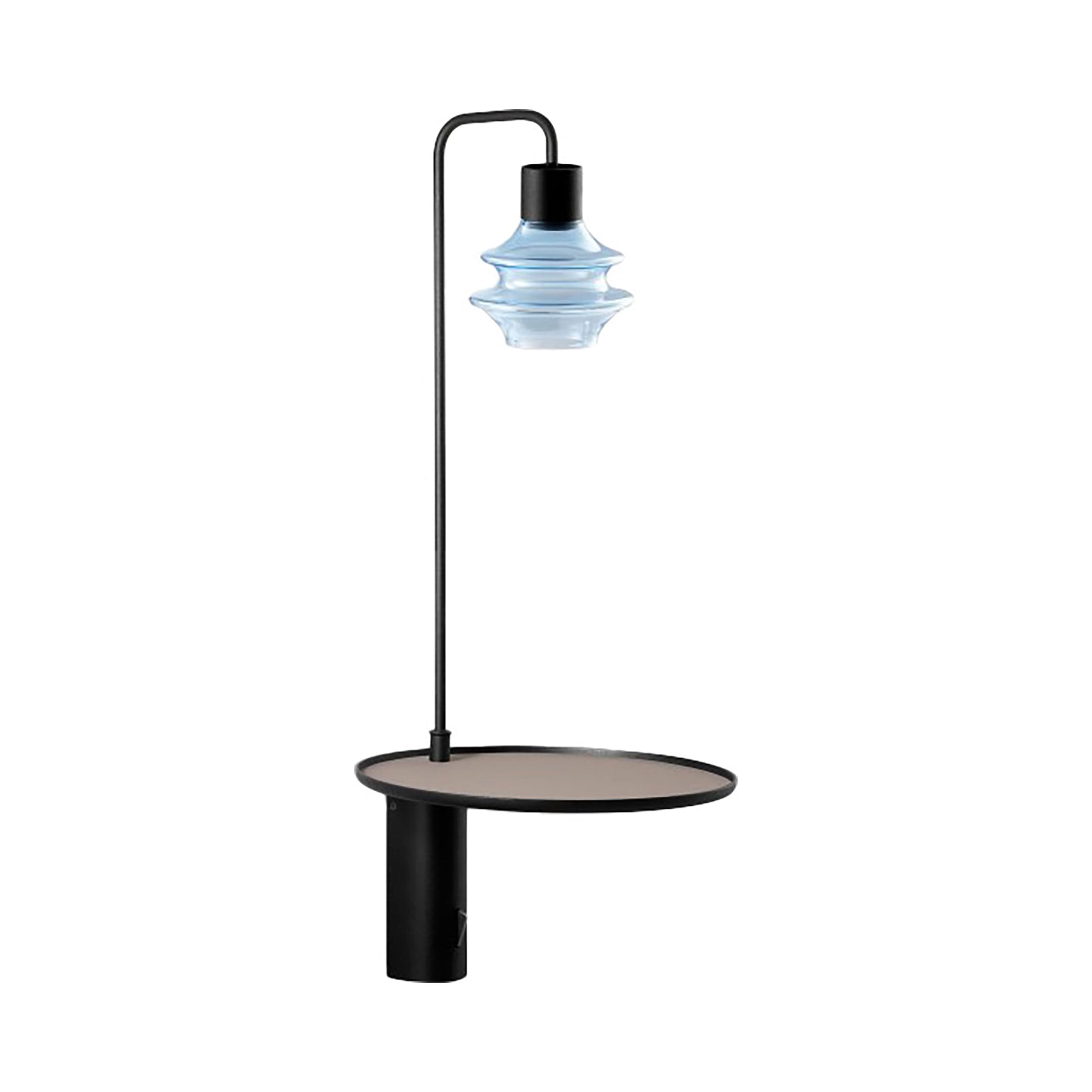 Drop A03 LED Wall Light in Blue Glass.