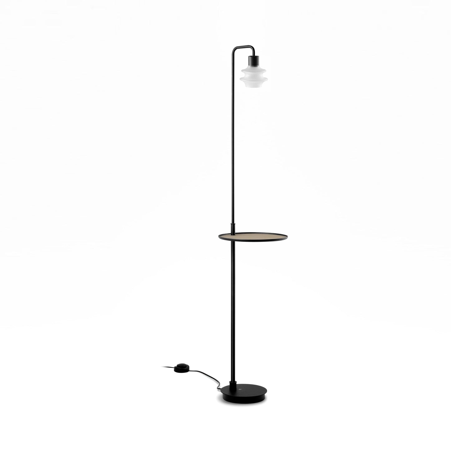 Drop LED Floor Lamp in Frosted Glass.