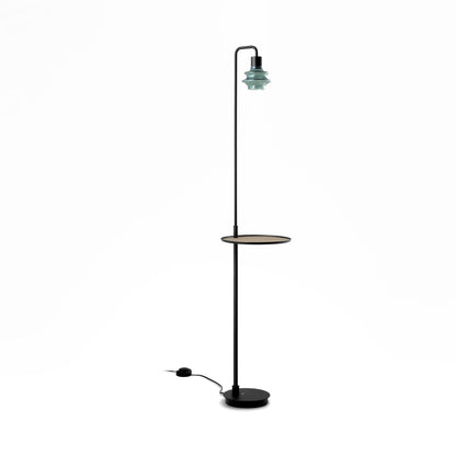 Drop LED Floor Lamp in Green Glass.