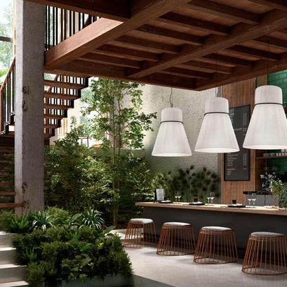Folie Pendant Light in Outside Area.