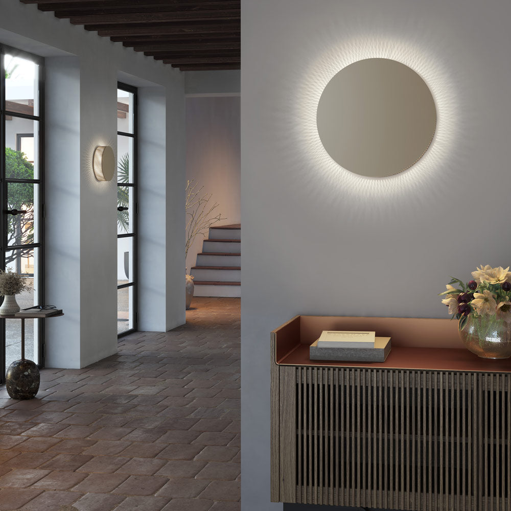 Helios LED Wall Light in hallway.